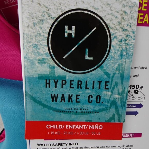 Hyperlite Child Life Vest Jacket Girls USCG Approved (33-55 lbs) - Picture 9 of 12